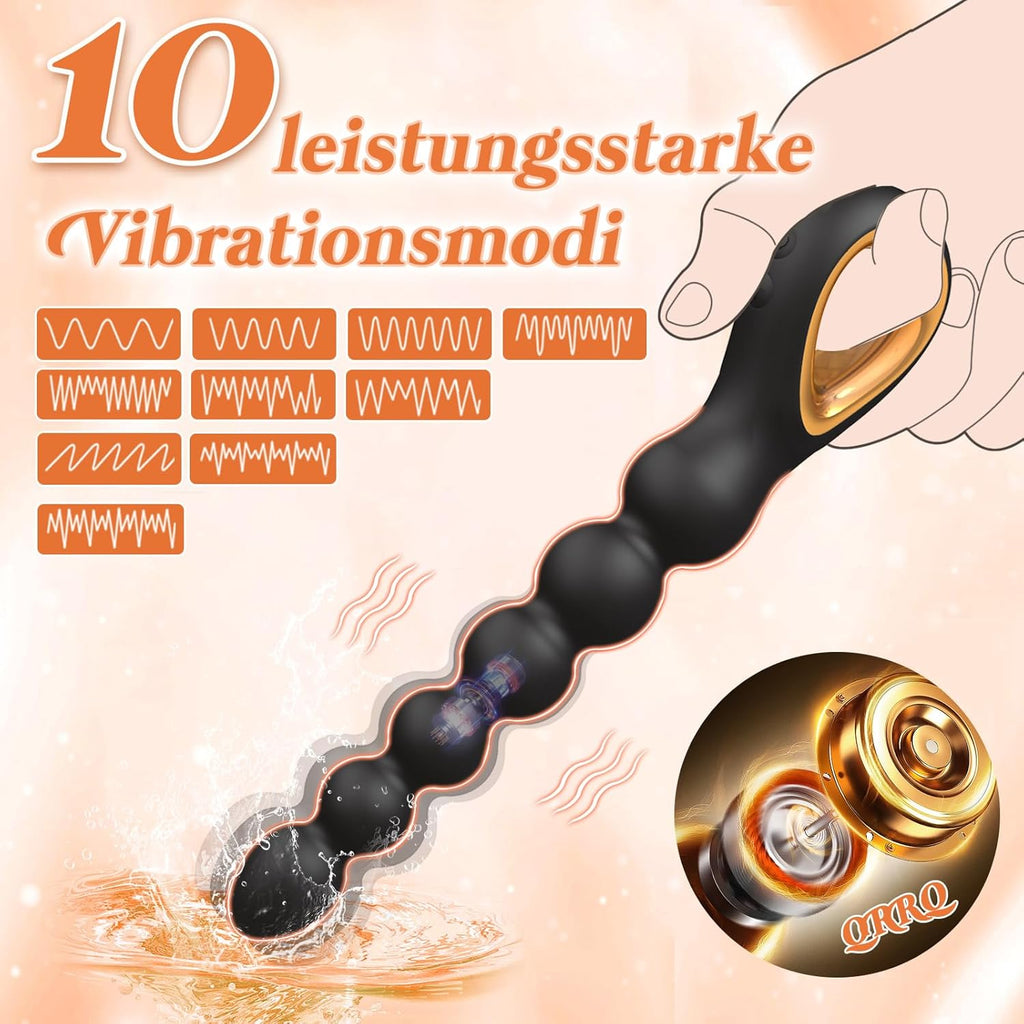 Analkugeln Analkette mit 6 Anal Beads, Sex Spielzeug anal Vibrator Prostata Stimulation Männer Analplug Sexspielzeug Buttplug Analplugs Analspielzeuge, Analvibratoren für Männer Anfänger Die Paare