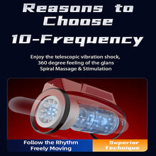 Laden Sie das Bild in den Galerie-Viewer, Elektrischer freihändiger Flugzeugbecher für Männer, 10-Frequenz-Teleskop-Rotations-Dual-Motor-Vibrationsmodus, 3 in 1 Sexspielzeug Taschenmuschi Penis Masturbatoren Sex Toys Pussy