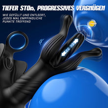 Laden Sie das Bild in den Galerie-Viewer, Soulour Analvibratoren für Mann Prostata Stimulation Männer, 4 IN 1 Expansions- und Schubmodi Analplug mit Penisring &amp; Hodenvibration, Sex Spielzeug für die Männer Anal Plug Vibrator mit 9x9 Modi Reif