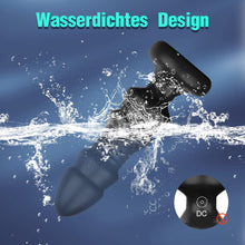 Laden Sie das Bild in den Galerie-Viewer, Anal Vibratoren Analvibrator, Buttplug mit 5 Teleskopmodi, Prostata Stimulator mit Fernsteuerung, Anal Butt Plug Dildo Vibrationen Sexspielzeug für Männer Frauen Paare (Dunkelschwarz)