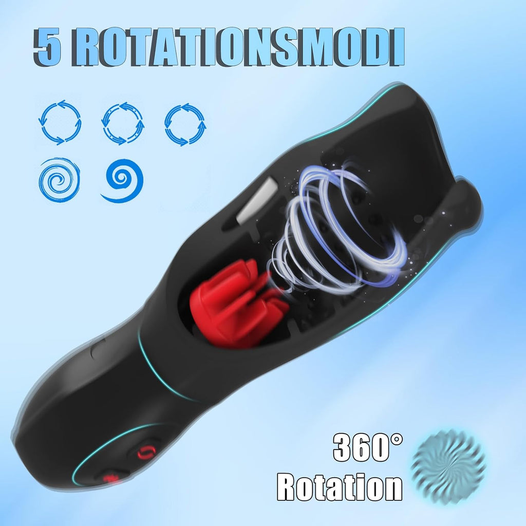 NEU Penis Vibrator Eichelvibrator mit 10 Vibrations und 5 Rotations, Elektrischer Masturbator Cup Masturbatoren Penistrainer Eichel Stimulator Mann Masturbieren SexSpielzeug für Männer