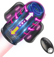 Laden Sie das Bild in den Galerie-Viewer, PINTLE Penis Vibrator Elektrischer Masturbator Cup mit 10 Vibrationsmodi, Fernbedienung und 360° Umwickeln Stimulation Eichelmassage Training Masturbation Masturbieren Sex Spielzeug für die Männer