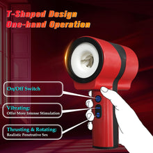 Laden Sie das Bild in den Galerie-Viewer, Masturbieren für Männer Elektrisch, Doppelhülle mit Stoß Rotation Vibration Sex Spielzeug für die Männer, Blowjob Taschenmuschi Sexmaschine Masturbator Realistisch