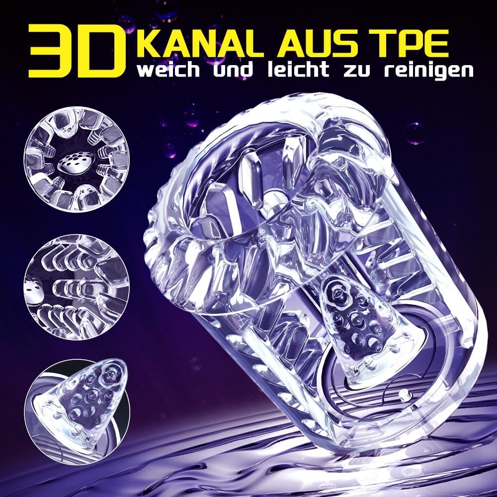 Elektrischer Masturbator Masturbieren für Männer 7 Teleskop & Rotation & Vibration & Saugen Sexspielzeug für die Männer Zungenlecken Blowjob Taschenmuschi Masturbatoren Penis Massage