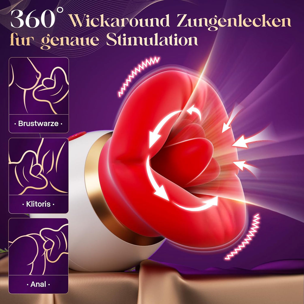 Sauger Vibration für Frauen 360°Rotierende Vibrator Sex Spielzeug für die Frau mit 3 Saugmodi 10 Zungenlecken Sexspielzeug für Klitoris Stimulator Erotik Sex Toys, Sex Spielzeug für die Paare mit APP