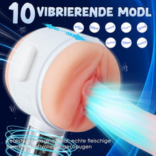 Laden Sie das Bild in den Galerie-Viewer, Elektrischer Masturbator Cup mit 3 Modi 7 Frequenz,Masturbieren für Männer Sex Toys Masturbieren für Männer Taschenmuschi Penis Masturbatoren mit 3D Realistischer Vagina Anal,Spielzeug für die Männer