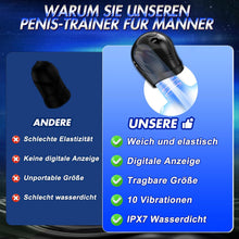 Laden Sie das Bild in den Galerie-Viewer, Penis Vibrator Trainer Masturbatoren Sexspielzeug-Elektrische Cup-Masturbatoren Mit LCD-Display &amp; 10 Vibrationsmodi,360°Wrapping Glans Stimulator,sex spielzeug für die männer Vibratorensets für Männer