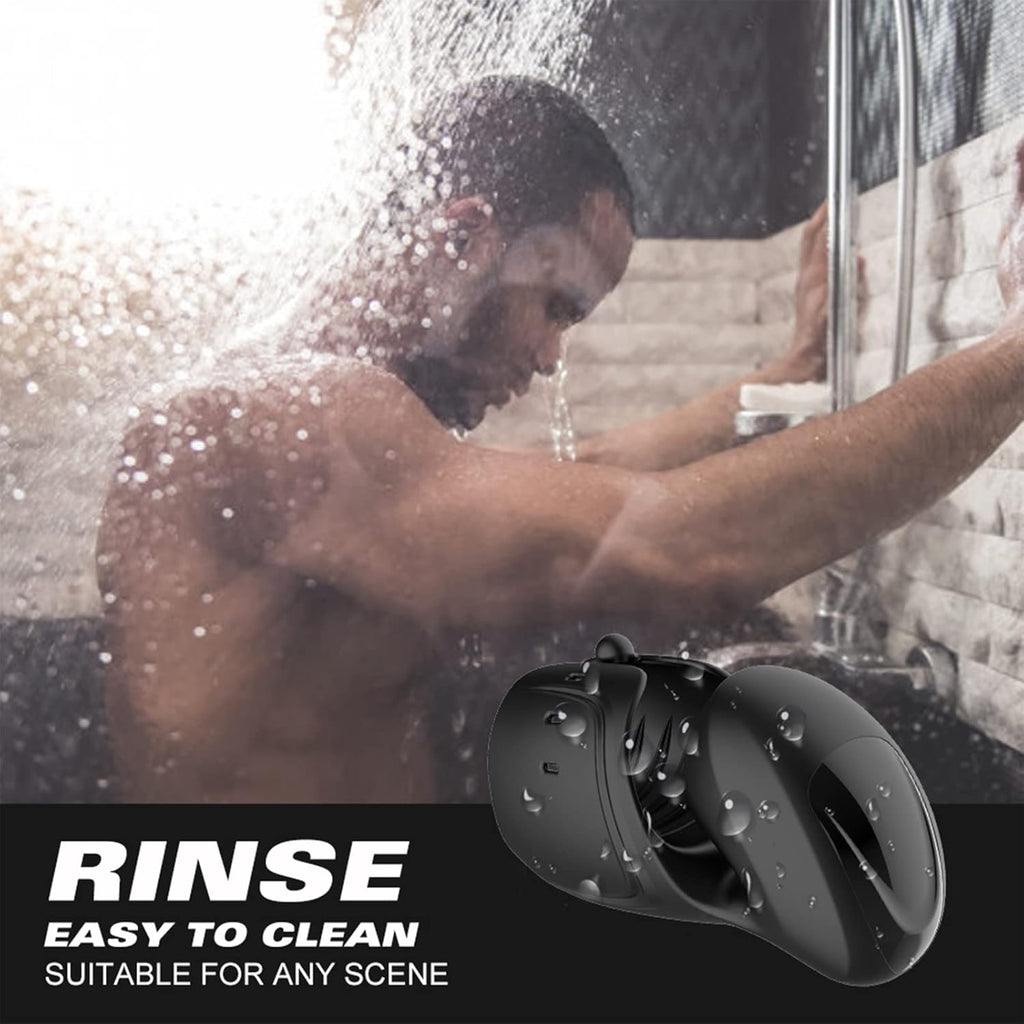 Elektrische Eichelvibrator,Penis-Vibrator mit einstellbarer Größe,10 Vibrationsmodi Neuer Masturbatoren,Elektrische Masturbatoren Penis Trainer, Männer Eichel Stimulator Silikon Sexspielzeug