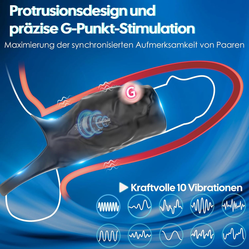 Penisring Sex Spielzeug für die Männer,Masturbator Penisringe mit 9 Vibration,Vibrator Penishülle SexSpielzeug,Penismanschetten Sex Toys,Cockring Sex Spielzeug für die Paare