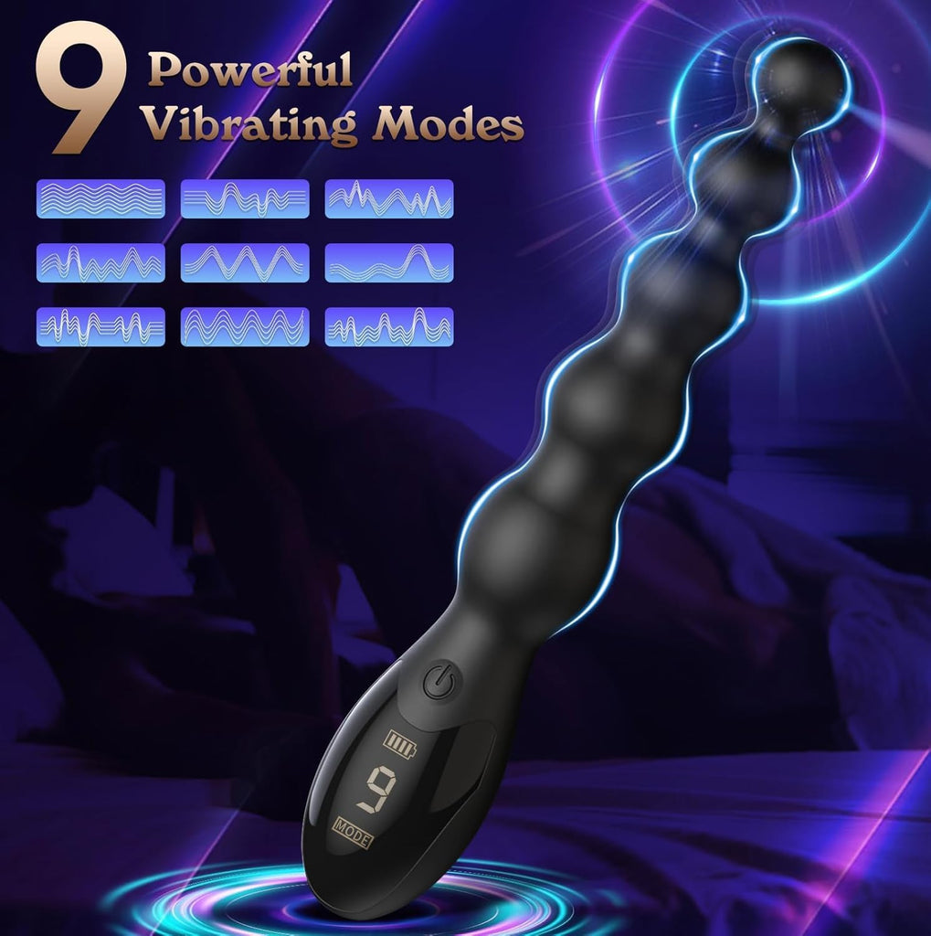 Vibrierender Buttplug - Sexspielzeug für Männer Prostata-Massagegerät Analspielzeug, Spielzeug für Erwachsene Analplugs Vibratoren Graduiertes & Display-Design mit 9 Vibrationsmodi