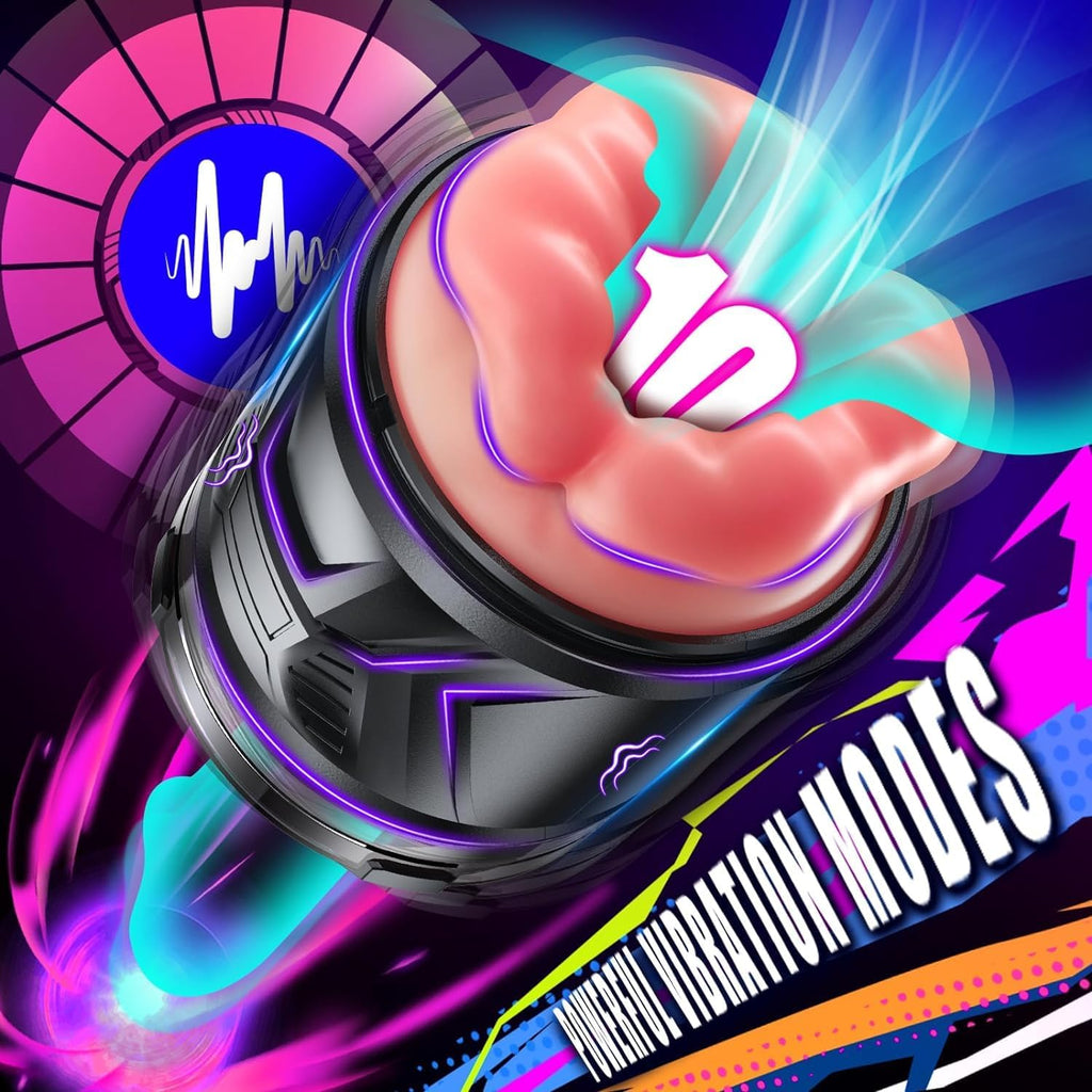 Masturbieren für Männer Masturbator, Realistisch Vagina blowjob Simulator Sex Spielzeug für die Männer Taschenmuschi 10 Vibrationen, Vibratorensets für Männer Sexspielzeug Solo, Sex Toy Mastur