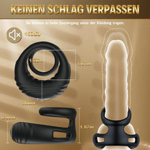 Laden Sie das Bild in den Galerie-Viewer, Sex Spielzeug Für Die Paare Penisring, Sex Spielzeug Für Die Männer Dual Penis Ring Vibrator Mit Fernbedienung, Penisringe Langwährende Erektion Cockring Sex Spielzeug Für Die Frau, Männer