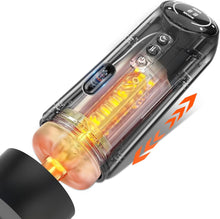 Laden Sie das Bild in den Galerie-Viewer, Masturbator Sex Spielzeug für die Männer solo, Masturbieren elektrisch mit Heizung 10 Vibrations-, 4 Saug- und 4 Schubmodi, Mann Penis Pumpe Pussy Sexspielzeug Blowjob Taschenmuschi Groß Masturbatoren