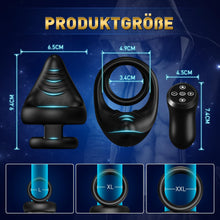 Laden Sie das Bild in den Galerie-Viewer, Penisring Perineum Prostata Stimulation Männer, Vibratorensets Sex Spielzeug Für Die Männer Penisringe, Vibrator Mit Fernbedienung Dual Cockring Massagegerät, Sexspielzeug Für Paare Extrem Sex