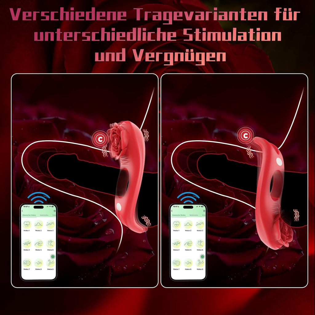 Penisring Sex Spielzeug für die Männer, Penisring Vibrator mit Klitoris Stimulator, Penis Ring Vibratoren Sex Spielzeug für Männer Paare Frauen, 9 Vibrations Cockring