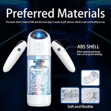 Laden Sie das Bild in den Galerie-Viewer, Elektrischer Masturbator Cup,Taschenmuschi Vibrationen mit 2 Griffe &amp; 7 Teleskopmodi &amp; Rotationsmodi,Masturbieren für Männer Elektrisch Masturbatoren 3D Vagina Pussy,Sex Spielzeug für die Männer