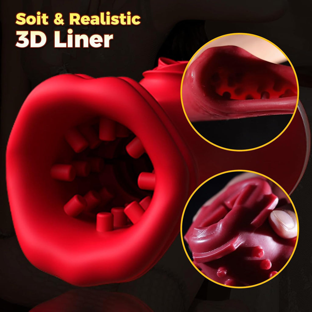 Elektrische Cup-Masturbatoren Realistisches Blowjob mit 9 Vibrationsmodi Sexspielzeug für Männer Vibratorensets Elektrisch Sextoysets Für Men