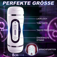 Laden Sie das Bild in den Galerie-Viewer, Elektrischer Masturbator Mann Cup Heizfunktion mit 10 Modi Masturbieren für Männer Sex Spielzeug für die Männer Soundfunktion Sexspielzeug Taschenmuschi Penis Masturbatoren Vibrator Blowjob