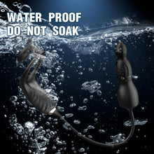 Laden Sie das Bild in den Galerie-Viewer, Prostata Vibrator Stimulator mit Stoßfunktion, 10 Vibrationsmodi Extrem Silikon und Doppel Penisring, Penis Vibrator mit Fernbedienung Sex Spielzeug Anal Dildo Analplug Analvibratoren für Mann