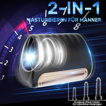Laden Sie das Bild in den Galerie-Viewer, Elektrischer Masturbator Penistrainer Vibrator mit App Steuerung Masturbieren Männer mit 10 Modi, 2 in1 Sexspielzeug Eichel Stimulator mit Penisring Mann Sex für solo