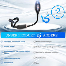 Laden Sie das Bild in den Galerie-Viewer, Penisring Analplug Sex Spielzeug mit 10 Vibrationsmodi, Dehnbar Silikon Analvibratoren Prostata Vibratoren Mann Buttplug Cockring Extrtem Sextoys