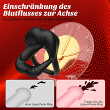 Laden Sie das Bild in den Galerie-Viewer, Dual Penisring Vibrator mit 360° Verstellbarem Tongue Klitorisstimulator, Sex Spielzeug für die Paare Männer, Penis Ring Sexspielzeug für Paare Extrem Sex, Penisringe Sextoysets für Paare Sex Cockring