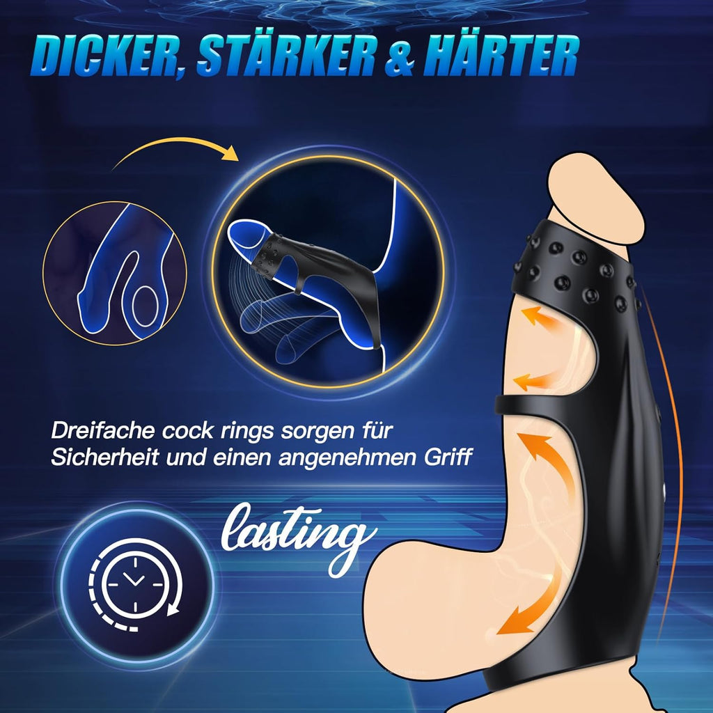 Penisring Sex Spielzeug Für Die Paare, Sex Spielzeug Für Die MäNner Penis Ring 10X Vibrator Mit Fernbedienung, Cockring LangwäHrende Erektion, Penisringe Sex Spielzeug Für Die Frau Klitoris Extrem