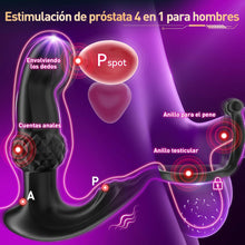 Laden Sie das Bild in den Galerie-Viewer, Upgraded Analvibratoren für Mann Prostata Stimulation Männer mit Dual Penisring, Diamantartiger Analplug für Männer Vibratorensets Sex Spielzeug, 30°Aufwärtsdesign Anal Vibrator mit 7 Modi &amp; RC