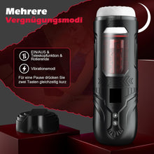 Laden Sie das Bild in den Galerie-Viewer, Masturbieren für Männer Elektrisch, Masturbator Sex Spielzeug für die Männer Solo mit 7 Vibration Stoß und Rotationsmodi, 3 in 1 Sexspielzeug Taschenmuschi Penis Masturbatoren Sex Toys Pussy