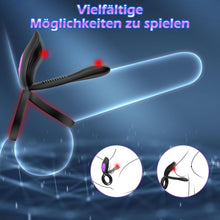 Laden Sie das Bild in den Galerie-Viewer, Penisring Vibrator Sex Spielzeug für die Männer, KALESTA Paarvibrator Paare Cockring mit 10 Vibrationsmodi, Penisring Sex Toys mit APP-Steuerung Männer Sex Sexspielzeug, Sex Spielzeug für Paare