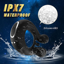 Laden Sie das Bild in den Galerie-Viewer, Vibrator mit APP-Steuerung Silikon Cockring für Penis/Hoden Stimulation, 3 IN 1 MULTIFUNKTIONALES DESIGN, 9 Vibrationsmodi, Wasserdichter Hodenringe Paarvibrator Sexspielzeug für Männer