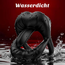 Laden Sie das Bild in den Galerie-Viewer, Dual Penisring Vibrator mit 360° Verstellbarem Tongue Klitorisstimulator, Sex Spielzeug für die Paare Männer, Penis Ring Sexspielzeug für Paare Extrem Sex, Penisringe Sextoysets für Paare Sex Cockring