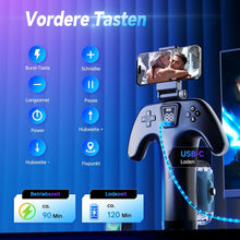 Laden Sie das Bild in den Galerie-Viewer, Masturbator Mann mit Handyhalter &amp; Doppelseitigen Tasten, 5 Schubmodi, 1-10 cm Stoßweg, Masturbator Männer Sex Sexspielzeug Masturbatoren
