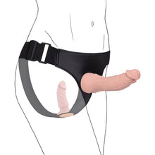 Laden Sie das Bild in den Galerie-Viewer, Doppeldildos – Silikon-Umschnalldildo mit abnehmbarer Steuerung und Vibration