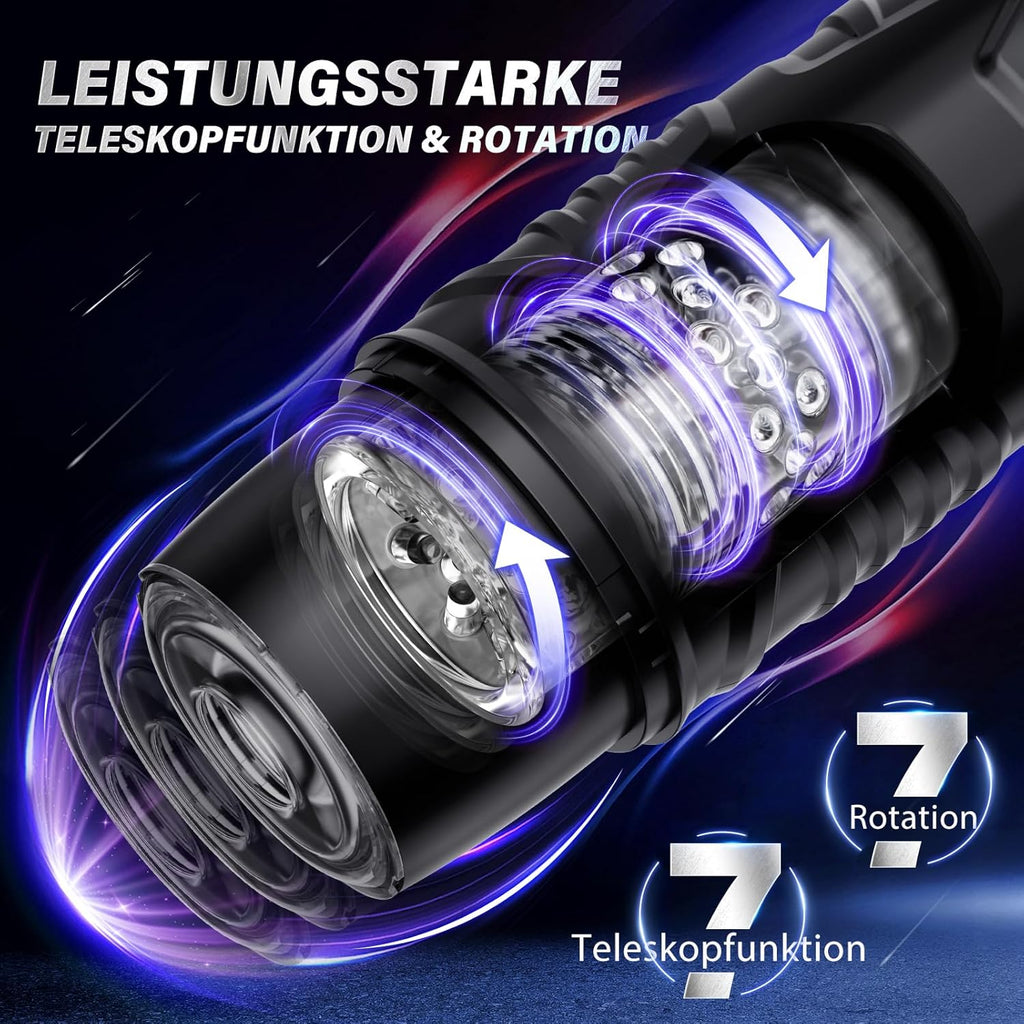 Masturbator Sexmaschine Maschinen & Geräte Masturbieren für Männer mit 7 Modi Teleskopfunktion und Rotation, Sex Spielzeug für die Männer, Penis App-Steuerung LCD Display Masturbatoren