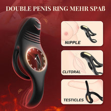 Laden Sie das Bild in den Galerie-Viewer, Penisring Vibrator Spielzeug für die Paare Klitoris, Penis Ring Erotisches Sex Spielzeug für Paare Extrem Sex 10 Vibrationsmodi, Penisringe Sex Spielzeug für die Männer Solo Dual Cockring Massagegerät