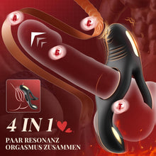 Laden Sie das Bild in den Galerie-Viewer, Penisring Vibrator Spielzeug für die Paare Klitoris, Penis Ring Erotisches Sex Spielzeug für Paare Extrem Sex 10 Vibrationsmodi, Penisringe Sex Spielzeug für die Männer Solo Dual Cockring Massagegerät