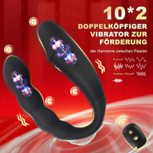 Laden Sie das Bild in den Galerie-Viewer, Doppeldildos Dildo Anal Vibrator Klitorisstimulator G-punkt Vagina Klitoris Anal Massage Drahtlose Steuerung Dildo Doppel Headed Vibratoren U-förmigen Sex spielzeug für für Frauen Lesben, Paar