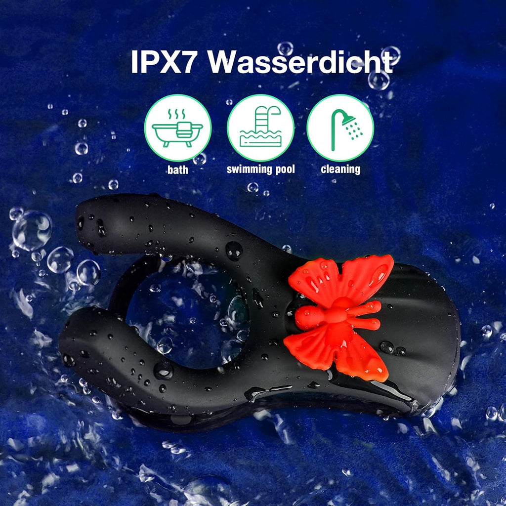 Penisring Vibrator mit 10 Vibrationsmodi, Premium Dehnbarer Silikon Penis Ring Sex Spielzeug für die Männer, Cockring Sexspielzeug für Paare Extrem Sex,Penisringe Sexspielzeug für Männer Solo Sex Toys