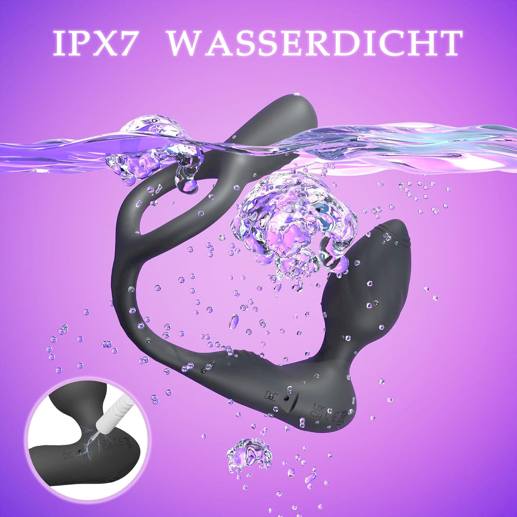 Penisring Anal Vibrator Sex Spielzeug für die Männer, Penis Ring Analvibratoren Sex spielzeug für Paare extrem sex, Cockring Erotik Sexspielzeug für Klitoris, 9 Vibrationsmodi Penisringe Massagegerät