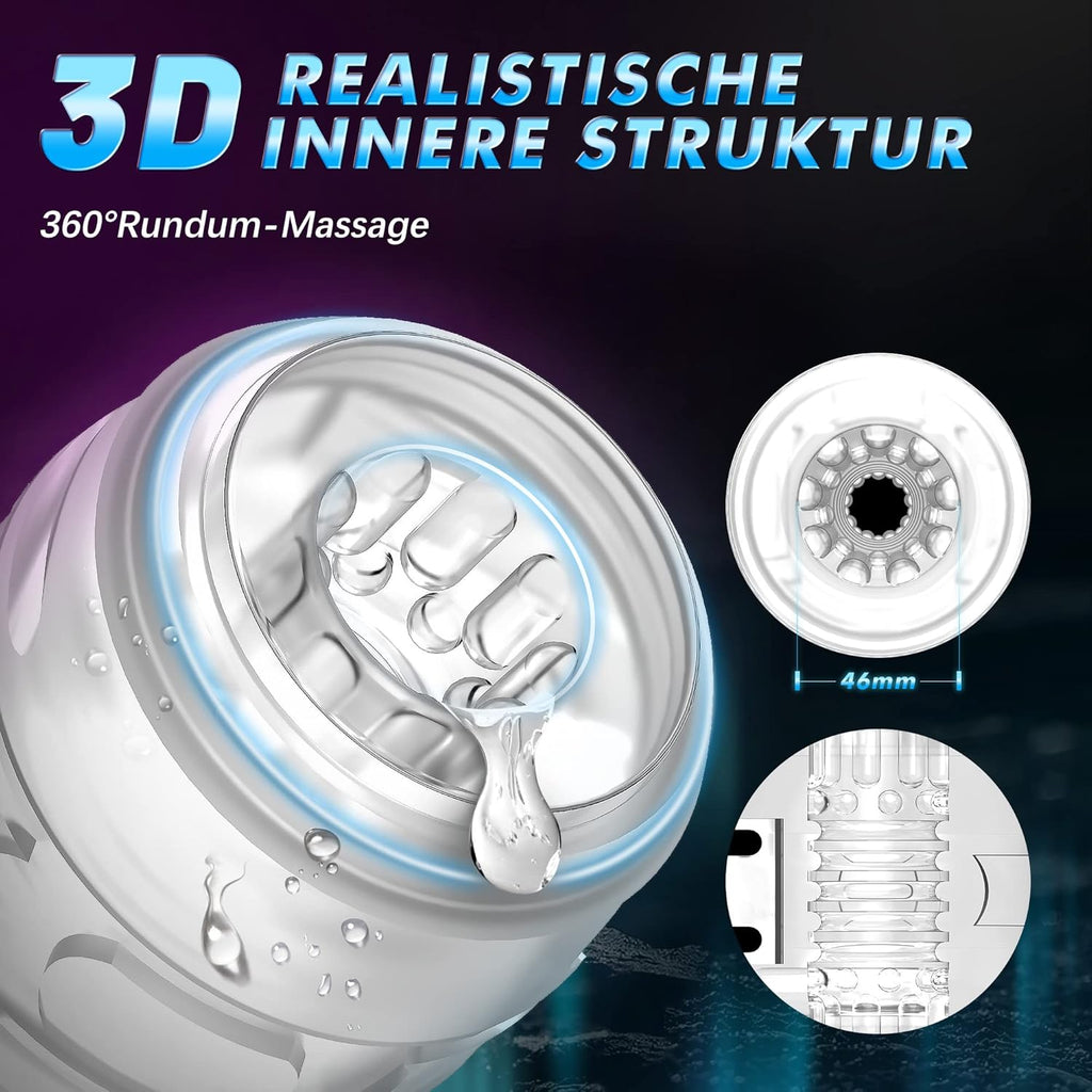 Masturbieren für Männer Elektrisch Masturbator, 10 Vibration Sex Spielzeug für die Männer Taschenmuschi, Penis Vbratorensets Sexspielzeug Solo Masturbatoren Handfrei, Sex Toyset für Man