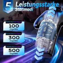 Laden Sie das Bild in den Galerie-Viewer, Masturbator Mann mit Handyhalter &amp; Doppelseitigen Tasten, 5 Schubmodi, 1-10 cm Stoßweg, Masturbator Männer Sex Sexspielzeug Masturbatoren