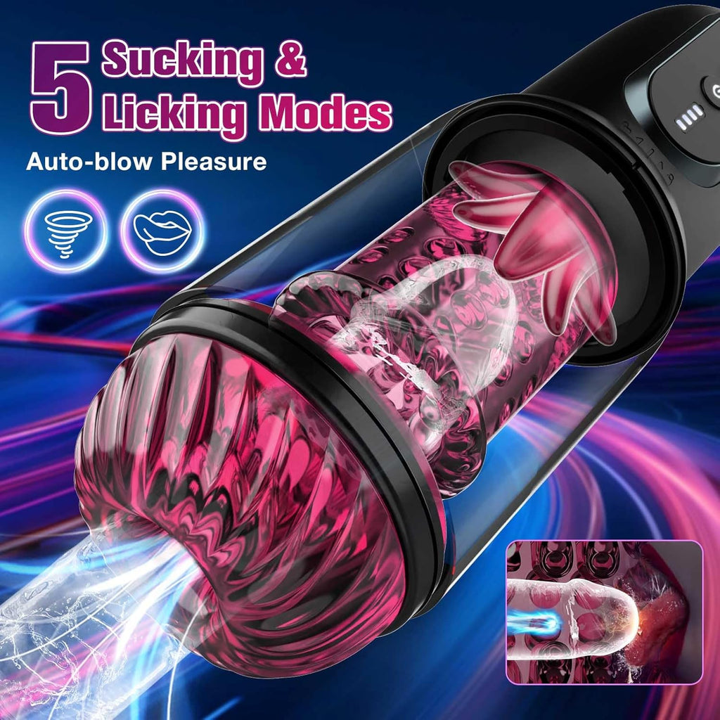Elektrischer Masturbator Masturbieren Sex Spielzeug für Männer 5 Teleskop 5 Rotierend 5 Saugen, Vibratorensets APP Fernbedienung Vagina Pussy Sex Toys Penispumpe, Masturbatoren Taschenmuschi