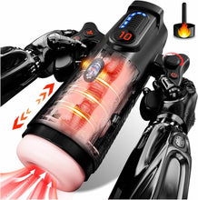 Laden Sie das Bild in den Galerie-Viewer, LED Mastrubrator für Manner Handfrei mit Schub, Saug und Vibrationsmodi, Penis Vibratorensets Sexspielzeug für Manner Solo