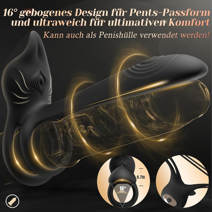 3 IN 1 VIBRATOR PENISRINGE 10 VIBRATIONSMODI DUAL