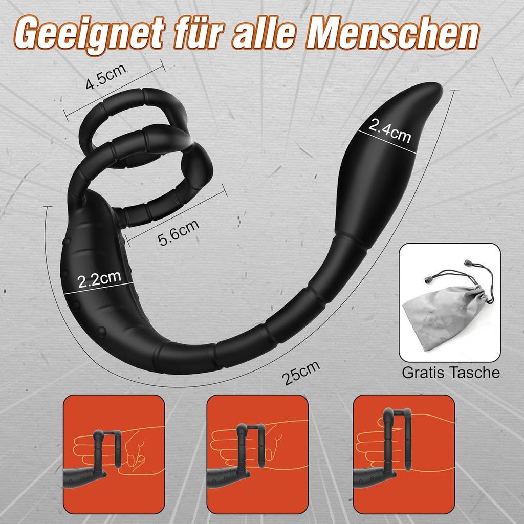 Prostata Stimulation Männer mit Penisring & verlängerte Analvibratoren Sex Spielzeug für die Männer mit APP Vibratorensets für Männer 9 Vibrationsmodi Analplug Sex Spielzeug für die Paare