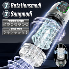 Laden Sie das Bild in den Galerie-Viewer, Masturbieren für Männer Elektrischer - Sex Spielzeug für die Männer Masturbator mit 7 Saugmodi &amp; Rotationsmodi &amp; Zunge lecken - Masturbatoren Sexspielzeug Taschenmuschi Sexspielzeug für Männer Solo