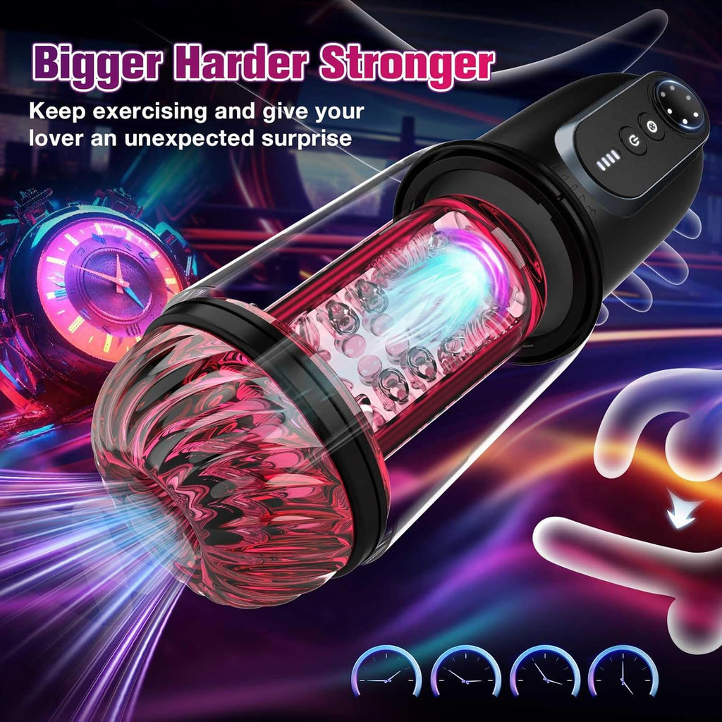 Elektrischer Masturbator Masturbieren Sex Spielzeug für Männer 5 Teleskop 5 Rotierend 5 Saugen, Vibratorensets APP Fernbedienung Vagina Pussy Sex Toys Penispumpe, Masturbatoren Taschenmuschi