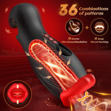 Laden Sie das Bild in den Galerie-Viewer, Masturbieren für Männer Dual-End Beads Stimulation 9 Vibration, Sex Spielzeug für die Männer Masturbator Penis Vibrator 4 Wellensaugen, Sex Toyset für Man mit Manuelles Trainer App Control Contitop