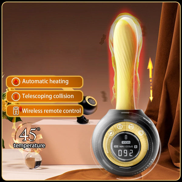 Stoßende, vibrierende Sexmaschine mit Wärmefunktion und Fernbedienung